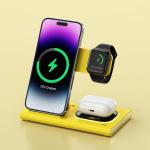 Fast 3 In 1 Wireless Foldable Charger For Watch Earphone IPhone