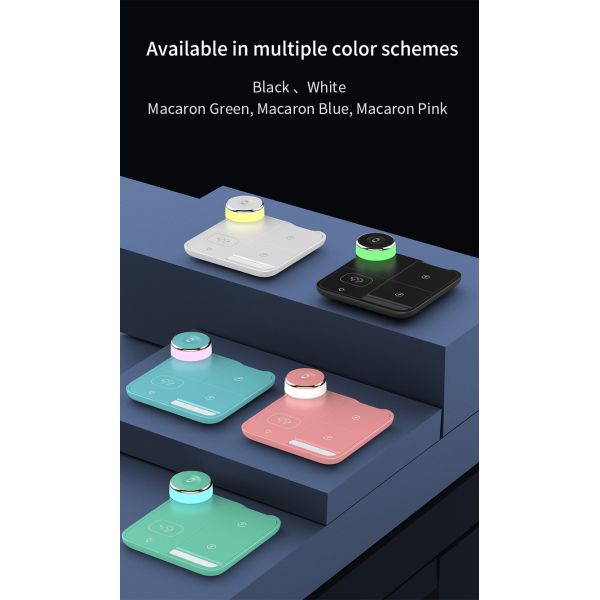 4 In 1 Foldable Wireless Charger: Qi Standard, Phone/Watch/Headset Charging, Colorful Lights