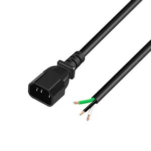 China Gold Supplier Quality-Assured IEC C13 Female End Cord C14 Male End Extension Cord factory