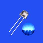 5mm 460 - 470nm Blue Color 500mcd - 800mcd 120deg Strawhat Shape Transparent