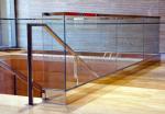 8mm Clear Balustrade Glass Staircase Railing , Sound Insulation