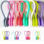 Silicone Magnetic Cable Ties Reusable Cable Organizers Earbuds Cords USB Cable