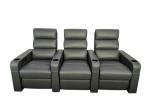 Grey 34kg/m3 3 Seater Motorized Electric Recliner Sofa