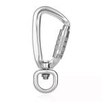 Aviation Aluminum Self Swivel Rock Climbing Carabiner with Auto Locking 4KN Snap