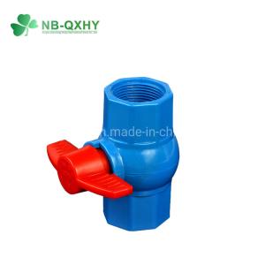 China Straight Through Type Plastic PVC Compact Ball Valve with Straight Channel from Top factory