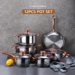 Best Selling Silver Kitchen Sauce Pot Soup Pot Fry Pan Cooking Pot Sets With