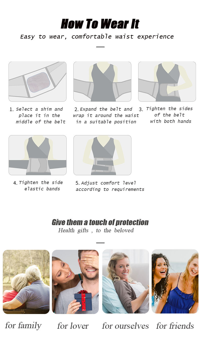 Infrared Heating Black Waist And Belly Protector Belt To Keep Healthy