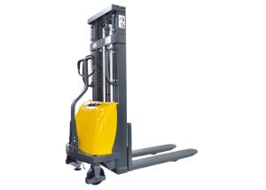 China 1 Ton Semi Electric Pallet Stacker 3m Lifting Height With Strong Fixed Forks on sale