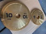 Wholesale High Quality Gold Chrome Plate Cast Iron Barbell Home Gym Equipment