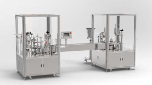 China 10 - 100ml Bottle Filling And Capping Machine ZHS-50M Automatic Perfume Plastic on sale