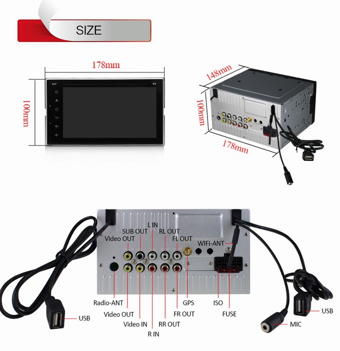 Ouchuangbo Car Radio DVD Bluetooth USB 3G Wifi for Hyundai Santana Fe /Matrix /Lavita Andr