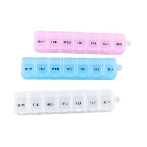 China Home Weekly Pill Organizer Box With Clear Lid 11.2ML/Grid Medicine Boxes on sale