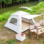 Large Square 8 Person Camping Tent 190T Polyester Automatic Family Tent 4.5kg