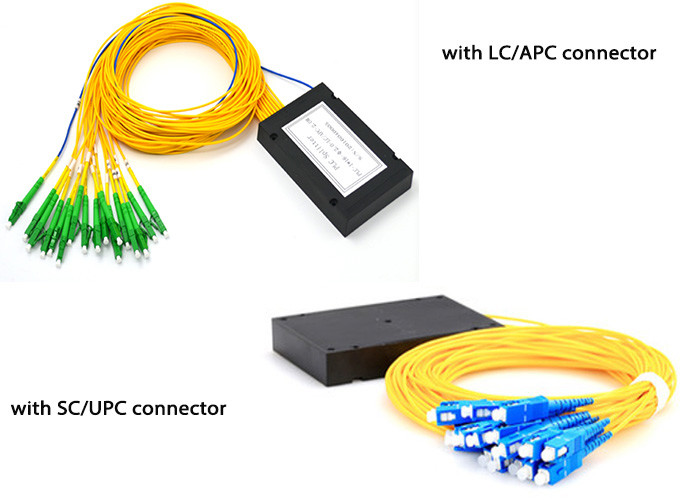 ABS Box Type 1x16 Fiber PLC Splitter / ABS Modular Optical Splitter For Terminal Splitter Box