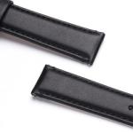Luxury Black Leather Watch Strap Odm 14mm Watch Strap Fashion Genuine