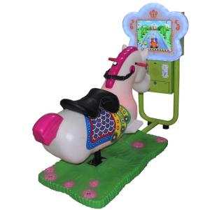 China High Profit Coin Operated Carousel Horse , 3d Coin Operated Rocking Horse With 17 Games factory