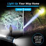 Safety LED Work Flashlight Rechargeable For Camping Hiking Outdoor Activities