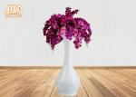 Large Decorative Fiberglass Floor Vases Plant Pots Glossy White Indoor Decor