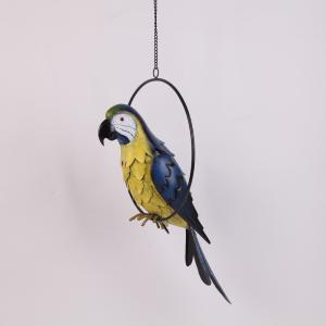 China Artistic Vintage Style Weatherproof Metal Parrot Silhouette Garden Decoration factory