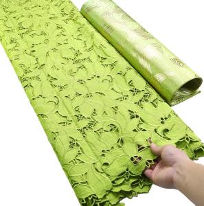 China 2023 Milk Silk Embroidered Voile Cord African Guipure Lace M with Full Sleeve Length factory