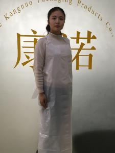 China Disposable Polyethylene Aprons / Disposable Adult Aprons Embossed Textured Surface factory