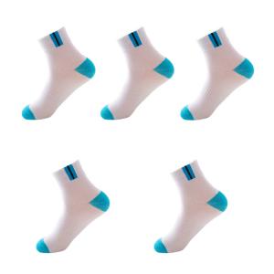 China Spot Men Outdoor Knitted Cotton Plain Coloured Socks White Athletic Basketball Crew Socks factory