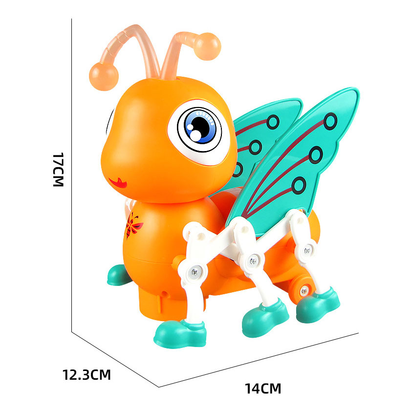 Plastic Electric Transparent Gear Fish Glowing Music Universal Walking Swing Fish Puzzle Toy