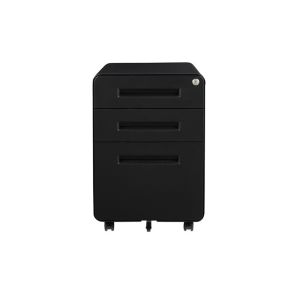 Movable 3 Drawer Lockable Filing Cabinet