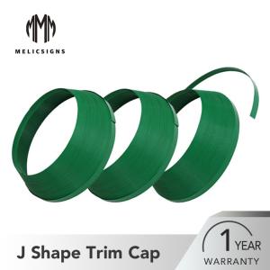 China 45 Meters Green Color Aluminum Plastic Trim Cap J Type 3D Letter Sign Trim Cap factory