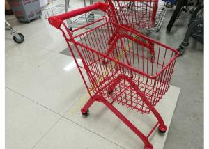 China Kids Model Supermarket Shopping Cart / Red Color Shopping Trolley For Kids factory