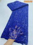 High quality cotton guipure lace fabric with sequins White water soluble Cutout