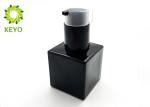 Black Square Glass Bottle With Lock Pump For Cosmetic Package