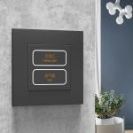 UK Square Box Modbus Wall Switch , Rs485 Switch Plastic Push Button