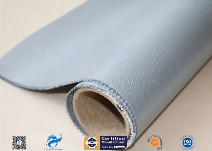 0.8MM Silicone Coated Fiberglass Materials Fabric 23oz Satin Weave Fire Blanket Materials