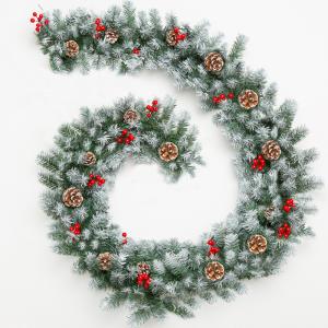 China Christmas Garland Inflatable Lighting Decoration 6ft 9ft Home Decor Wreath factory