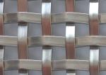 Natural Colour Stainless Steel Flatwire Woven Metal Mesh Screen For Architectura