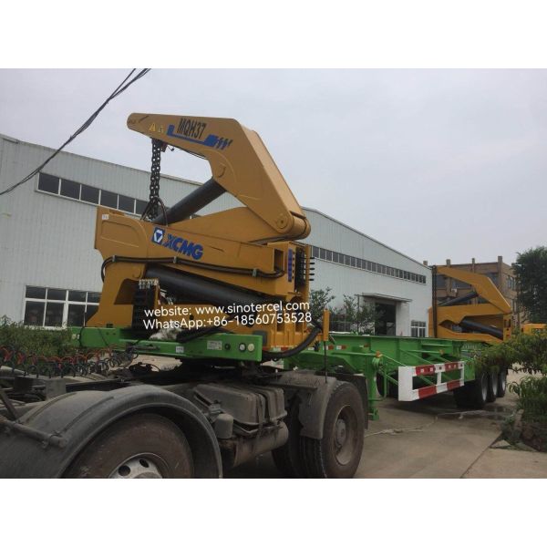 China 20ft Side Crane Trailer 37 Tons 40ft Side Lifter Container Transport container Efficient and Convenient XCMG Crane factory
