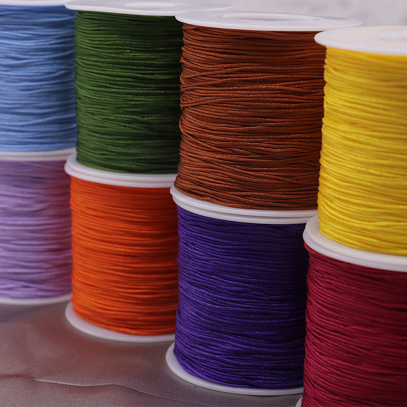 Singal Color Nylon Knot Braided String Bracelet Cord for Beading and Accessories