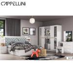 Chic Silver Bedroom Furniture Commercial Hotel Bedroom Furniture OEM ODM