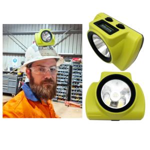 China LED Cordless Mining Cap Lamp 385LUM 25000LUX For Coal Miner Safety factory
