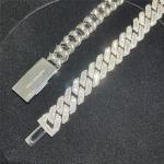 15mm Moissanite Cuban Link Hip Hop Jewelry Luxury Vvs Diamond Cuban Link Chain