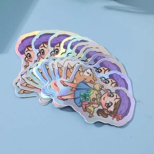 Creative Custom Printing Holographic Vinyl Stickers Die Cut Eco Friendly Mixed