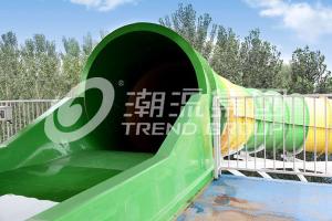 China Giant Water Park Fiberglass Water Slides Galvanized Carbon Steel Supporting factory
