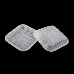 China White Food Grade PP 14*14*2.3cm Plastic Meat Tray factory
