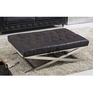 China classical luxury leather ottoman furniture on sale