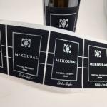 Custom Velvet Wine Bottle Label With Gold Foil