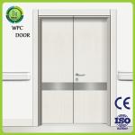 Fire Rated WPC Double Doors Hospital Use Recyclable With Glass