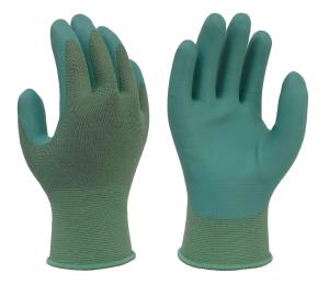 China EN388 Nylon Green Foam Nitrile Coating Extreme Cold Work Gloves factory