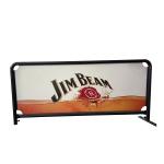Outdoor 200*90cm Coffee Shop Barriers Silk Screen Printing PVC Cloth Restaurant