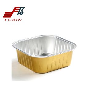 China Square Airline Meal Tray Silver Gold Thermal Insulation factory